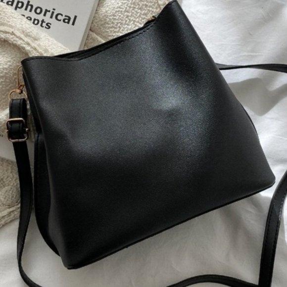 Black Vegan faux  Chain Detail Crossbody Bag khaki - Picture 4 of 6